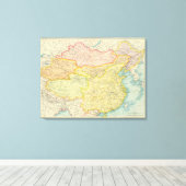 Politieke kaart China Canvas Afdruk (Insitu (Houten vloer))