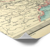 Politieke kaart China Poster (Hoek)