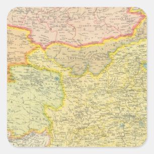 Politieke kaart China Vierkante Sticker