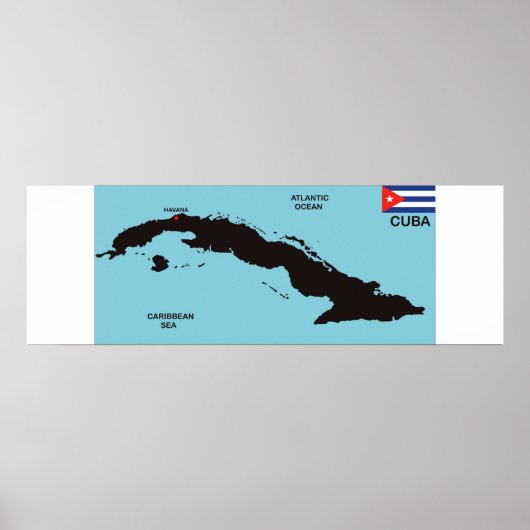 Politieke kaart Cuba Poster (Voorkant)