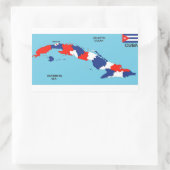 Politieke kaart Cuba Rechthoekige Sticker (Tas)