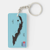 Politieke kaart Cuba Sleutelhanger (achterkant)