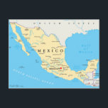 Politieke kaart Mexico<br><div class="desc">Mexico politieke kaart met Mexico-stad,  nationale grenzen,  belangrijkste steden,  rivieren en meren. | © en ® Bigstock® - Alle rechten voorbehouden.</div>