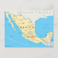 Politieke kaart Mexico
