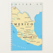 Politieke kaart Mexico Planner (Voorkant)