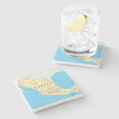 Politieke kaart Mexico Stenen Onderzetter (Zijkant)