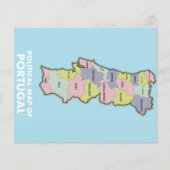 Politieke kaart Portugal (Voorkant)