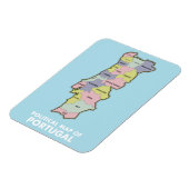 Politieke kaart Portugal Magneet (Linkerzijde)