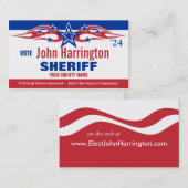 Politieke Kaart - Sheriff Visitekaartje (Voorkant / Achterkant)