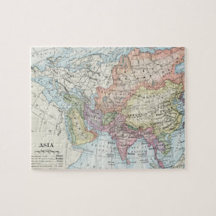 Politieke kaart van Azië (1916) Legpuzzel