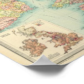 politieke kaart van de Britse eilanden Poster (Hoek)