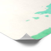 Politieke kaart van de waterverf in de wereld poster (Hoek)