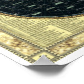 Politieke kaart van de wereld - keiharde decoratie (Hoek)