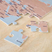 Politieke kaart van de wereld legpuzzel (Zijkant)