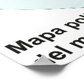 Politieke kaart van de wereld poster (Hoek)