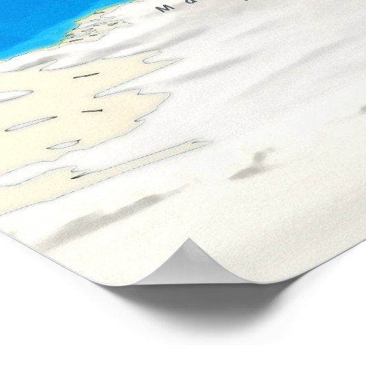 Politieke kaart van de wereld poster (Hoek)