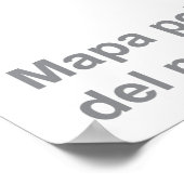 Politieke kaart van de wereld poster (Hoek)