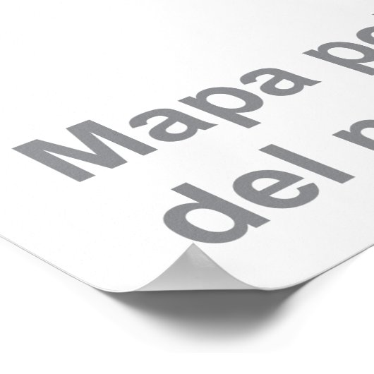 Politieke kaart van de wereld poster (Hoek)