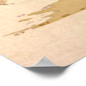 Politieke kaart van de Wereldkaart Poster (Hoek)