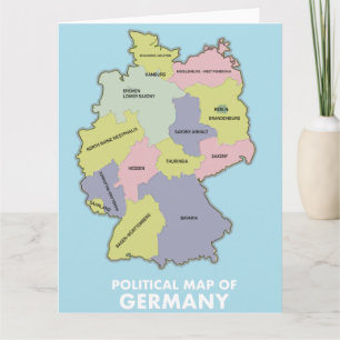 Politieke kaart van Duitsland Ansichtkaart