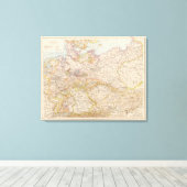 Politieke kaart van Duitsland Canvas Afdruk (Insitu (Houten vloer))