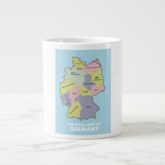 Politieke kaart van Duitsland Grote Koffiekop (Voorkant)