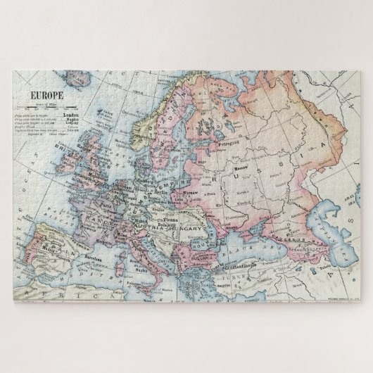 Politieke kaart van Europa (1916) Legpuzzel (Horizontaal)