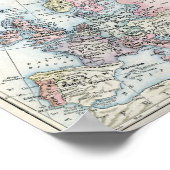 Politieke kaart van Europa (1916) Poster (Hoek)