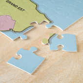 Politieke kaart van Frankrijk Legpuzzel (Zijkant)