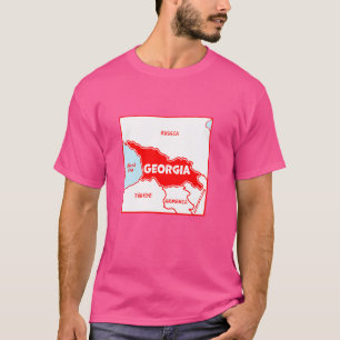 Politieke kaart van Georgië in vlagkleuren. naburi T-shirt