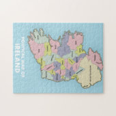 politieke kaart van Ierland . Legpuzzel (Horizontaal)