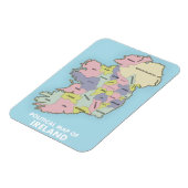 politieke kaart van Ierland . Magneet (Linkerzijde)