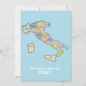 Politieke kaart van Italië (Voorkant)