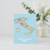 Politieke kaart van Italië (Staand voorkant)