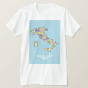 Politieke kaart van Italië T-shirt