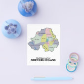 politieke kaart van Noord-Ierland. (Enkel)