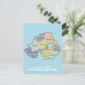 politieke kaart van Noord-Ierland. (Staand voorkant)