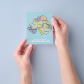 politieke kaart van Noord-Ierland. (Hand)