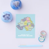 politieke kaart van Noord-Ierland. (Enkel)