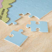 politieke kaart van Noord-Ierland. Legpuzzel (Zijkant)