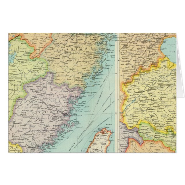 Politieke kaart van Oost-China (Voorkant Horizontaal)