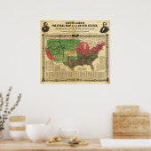 politieke kaart van Reynolds van de Verenigde Stat Poster (Keuken)