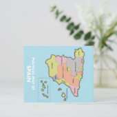 Politieke kaart van Spanje. (Staand voorkant)