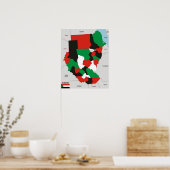 politieke kaart van sudan - land poster (Keuken)