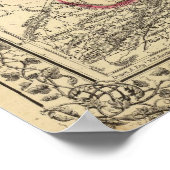 Politieke kaart van West Virginia Poster (Hoek)