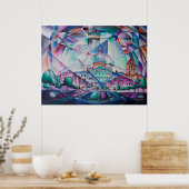 "Politieke Kaleidoscoop" van Timothy Orikri Poster (Keuken)