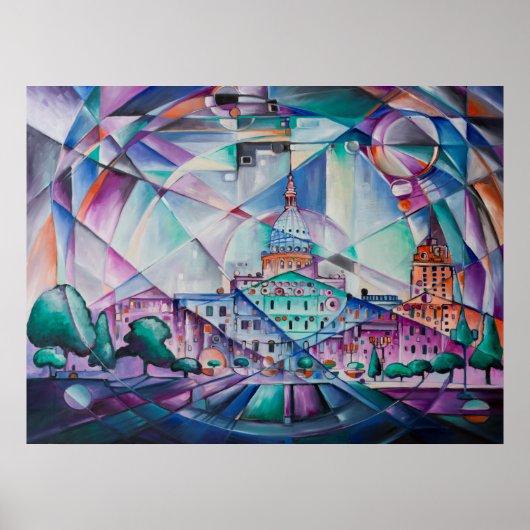 "Politieke Kaleidoscoop" van Timothy Orikri Poster (Voorkant)