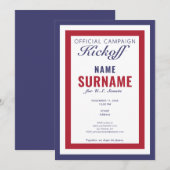 Politieke kandidaat start Gala-campagne Kaart (Voorkant / Achterkant)