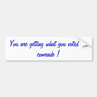 politieke mening bumpersticker