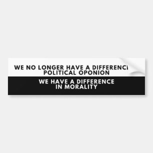 Politieke mening bumpersticker